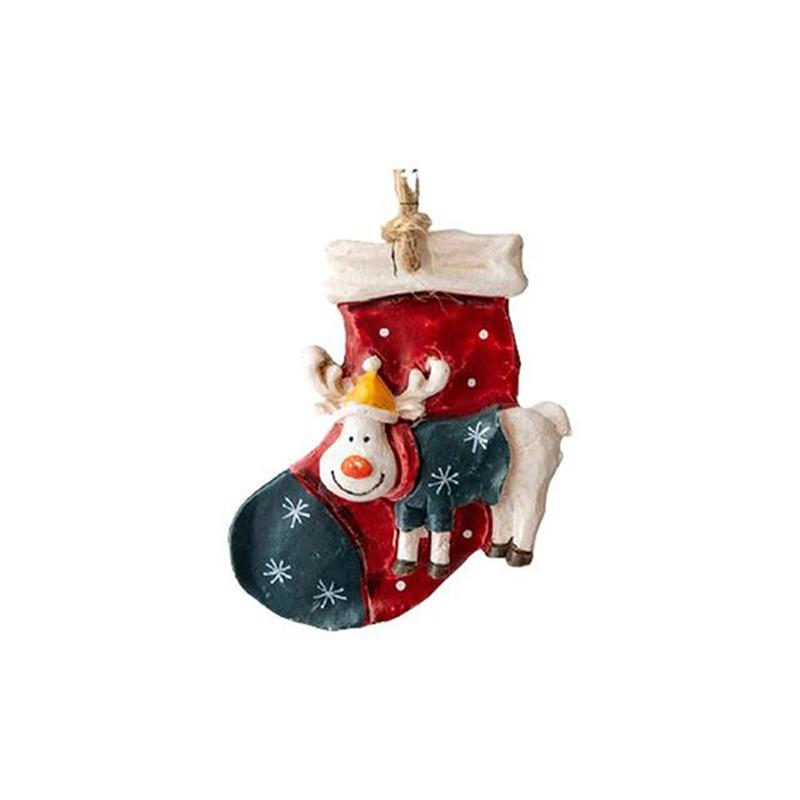 Christmas Socks Elk Horse Tree Decoration Pendants Hanging Ornaments Crafts Gifts Xmas 2025 New Year Party Wedding Decor Gifts