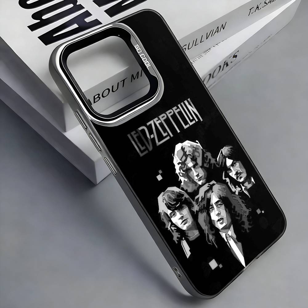 

Чехол для телефона Rock L-Led Z-Zeppelin Band Цветной Серебристая задняя панель Для IPhone 17 16 15 14 13 12 11 Plus Pro Max Plus iPhone17PRO