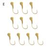 10 ks poutnických háčků s měděnou hlavou 45stupňový úhlový design vlčích zubů Velká tvrdost Vysokotlaké zploštělé rybářské háčky