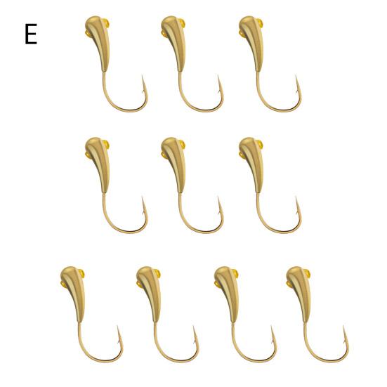 10 ks poutnických háčků s měděnou hlavou 45stupňový úhlový design vlčích zubů Velká tvrdost Vysokotlaké zploštělé rybářské háčky