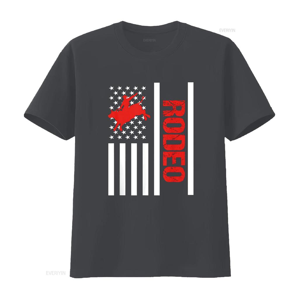 Rodeo Bull Riding T Shirt vintage Washed Soft Breathable graphic Unisex streetwear Versatile Casual Top For Everyday Wear