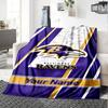 Name Custom Baltimore Ravens Print Flannel Blanket High Quality Warm Comfortable Cover for All Seasons Perfect for Gifts Home Decor