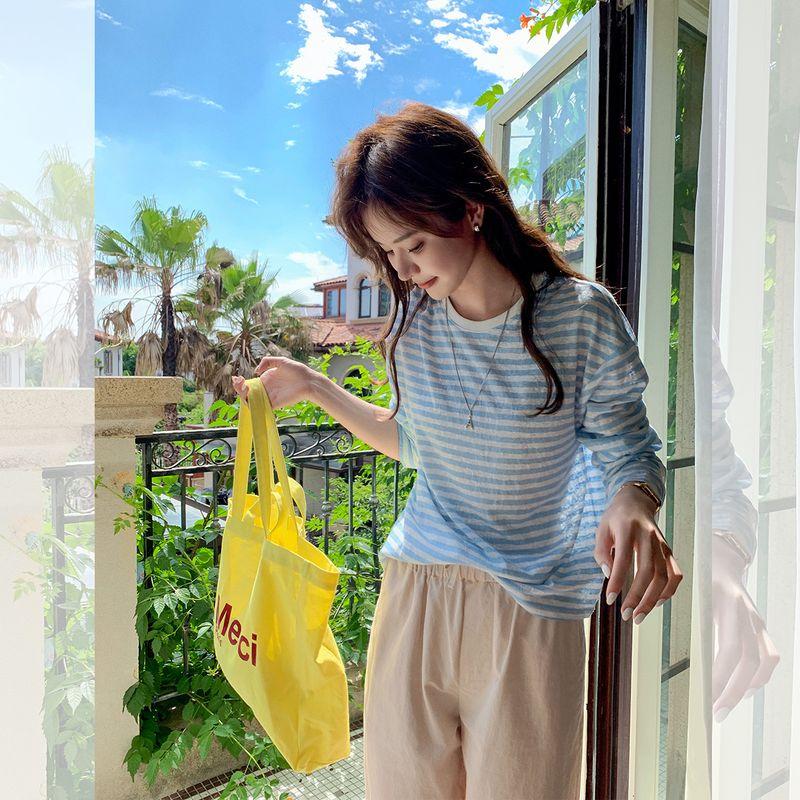 

Sisy Sisy Colorful Merci Bag 2024 New Dual Purpose Canvas Bag Letters One Shoulder Summer Yellow