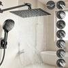 Complete Adjustable Shower Set, 8 Inch Ceiling Shower Head & 5.51 Inch Large Panel Handheld Shower, 8‑Mode Hand Shower With Spray Gun Function,