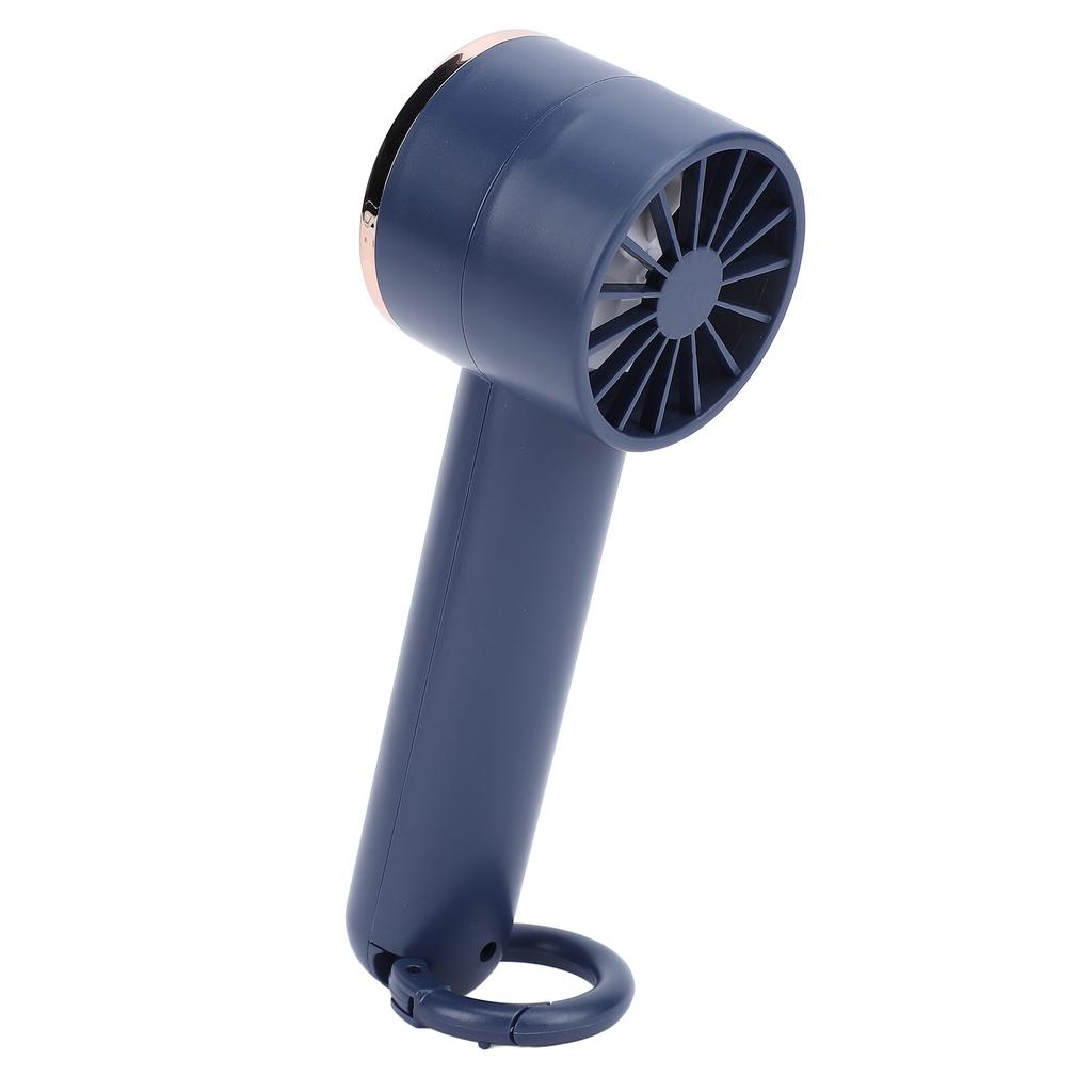 Handgekühlter Lüfter USB-Aufladung Tragbar Halbleiter Kältekompresse Mini Hand-Schreibtischlüfter für Outdoor-Wandern Marineblau