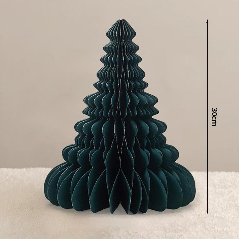 2026 Christmas Tree Honeycomb Ball 3D Folding Christmas Tree Ornament Desktop Decoration  for Xmas Navidad Happy New Year Decor