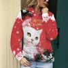 Herfst en Winter Dames 3D Kat Print met Capuchon Trui Hoodies & Sweatshirts (vrouwen)