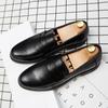 British Style Men High Quality PU Leather Loafers Men Casual Shoes Comfort Slip on Office Work Business Dating Loafers Formal Shoes Plus Size