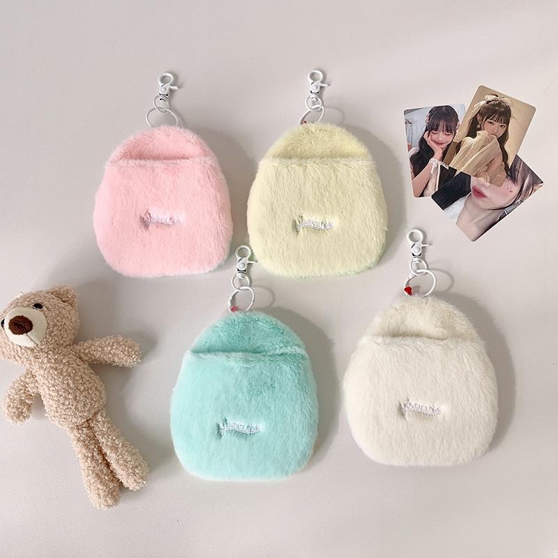 Plush Kawaii Photocard Holder Kpop Idol Card Holder Bags Creative Photo Sleeves Id Credit Card Holder Students Stationery Set