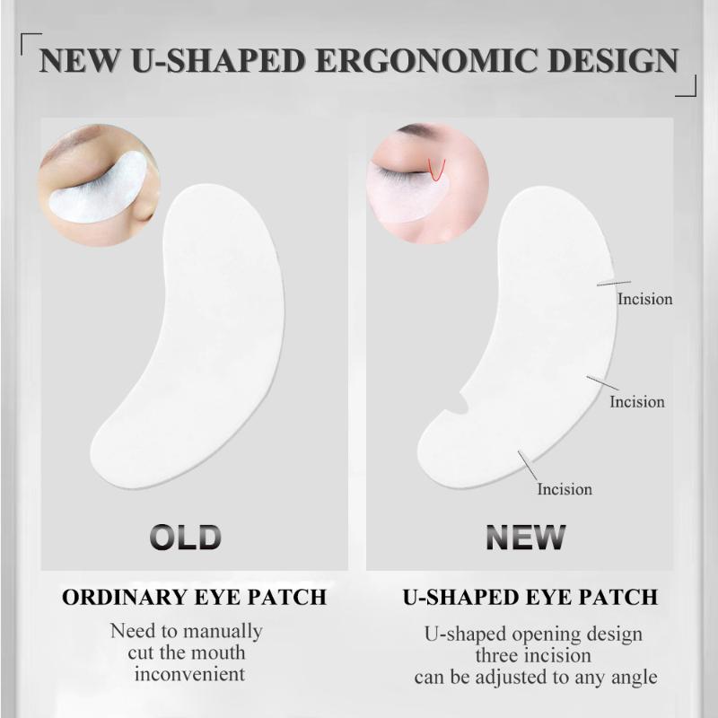50/100pairs U ShapeEyelash Pads Grafted Gel Patches Under Eye Pads for Eyelash Extension Tips Sticker Makeup Tools