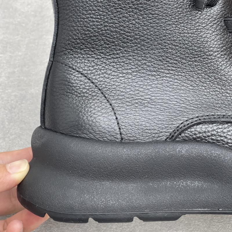 Johnature Handgefertigte Damen-Freizeitschuhe aus echtem Leder, Retro-Plateausohle, vielseitige Kurzstiefel aus Rindsleder