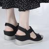 2025 Spring And Summer New Fashionable Casual Wedge Beach Sandals Women's Shoes Hollow Comfortable Wedge Mother's Shoes Elegant