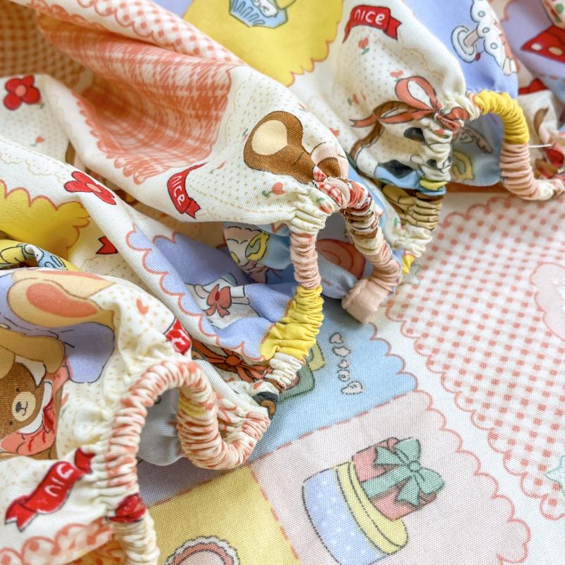 1 stk Vasket bomull laken med strikk Enkelt/Queen/King Tegneseriestil Formsydd laken sabanas matrimoniales Laken til seng