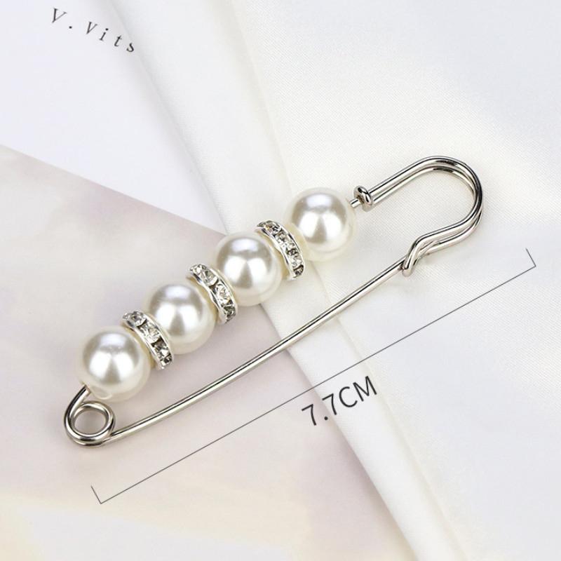 Neue Bundnadel Zubehör Schal Schnalle Perlen Kristall Gold Farbe Brosche Taille Tighting Clap Anti Exposed Sicherheitsnadeln