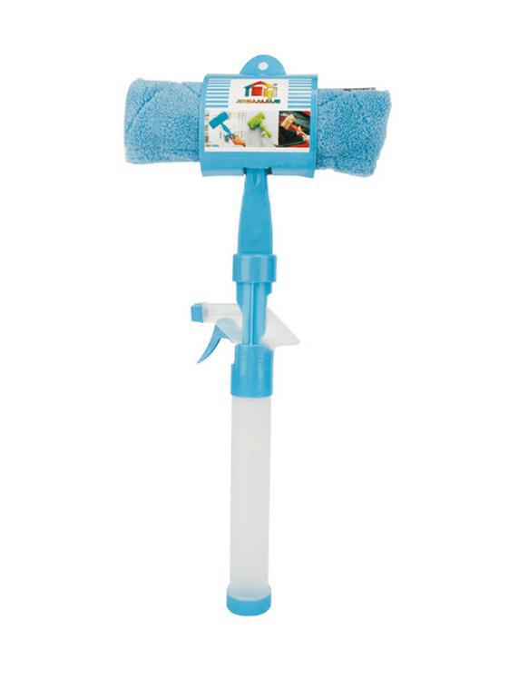 Double-Sided Glass Cleaning Tool with Water Spray - 3-in-1 Window Cleaner