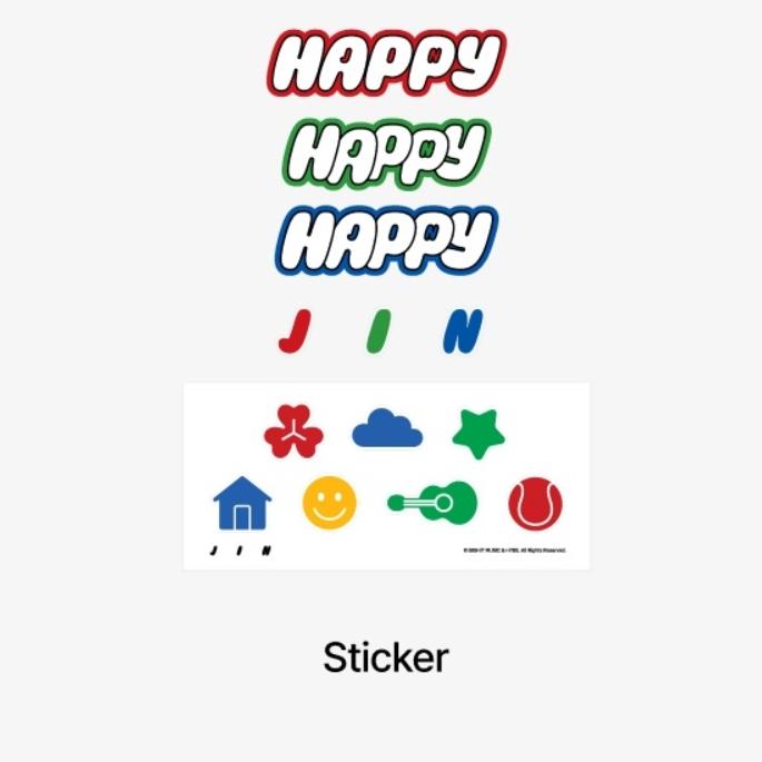 BTS Jin HAPPY Poster- und Stickerset