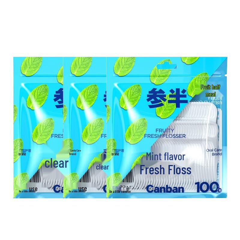 Half Fruit Mint Dental Floss Picks