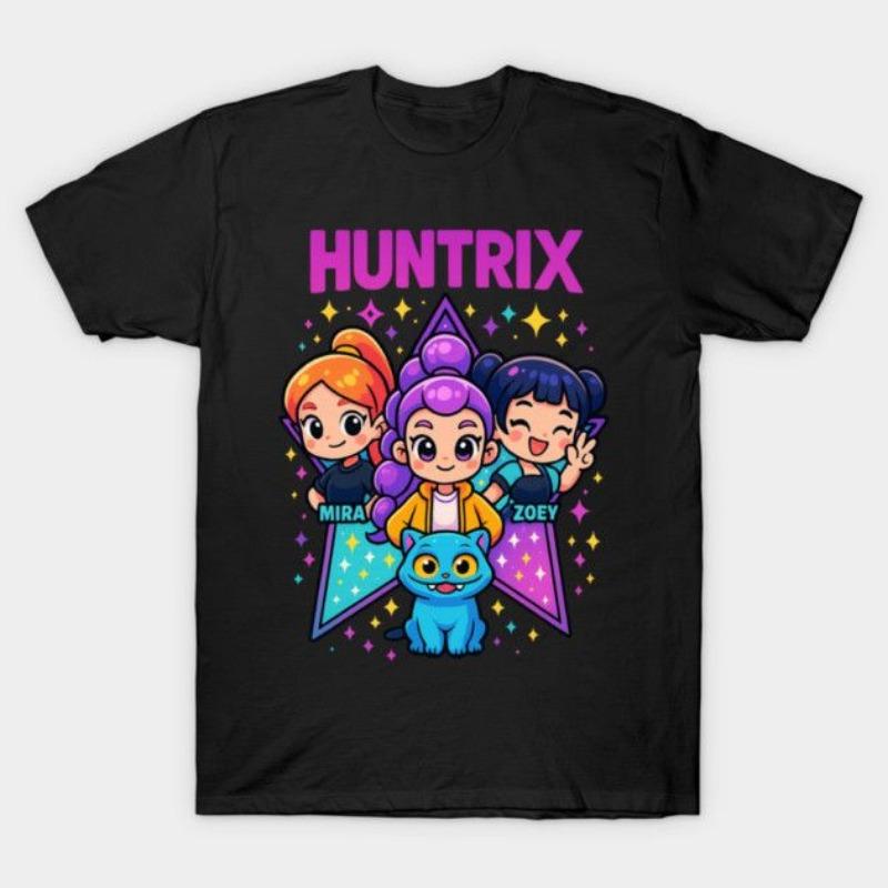 2025 Huntrix Demon Hunters Comfort Colors T Shirt Family Birthday T shirts Birthday Gift Kid DemonHunter Merch Kpop Youth shirt