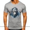 Jungle Ape Watercolor Tee 100% Organic Cotton Relaxed Fit Artistic Gorilla Design for Wildlife Enthusiasts