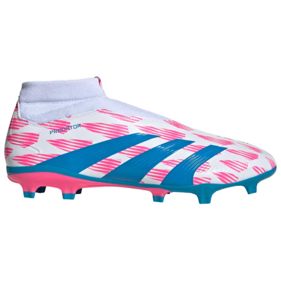 adidas PREDATOR LEAGUE Slip Resistant Abrasion Resistant Soccer Shoes Men's White Blue Pink IF1465