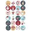 24Pcs/sheet Christmas Advent Calendar Number Sticker DIY Cookie Candy Packaging Sticker Gift Bag Wrapping Seal Dot Label