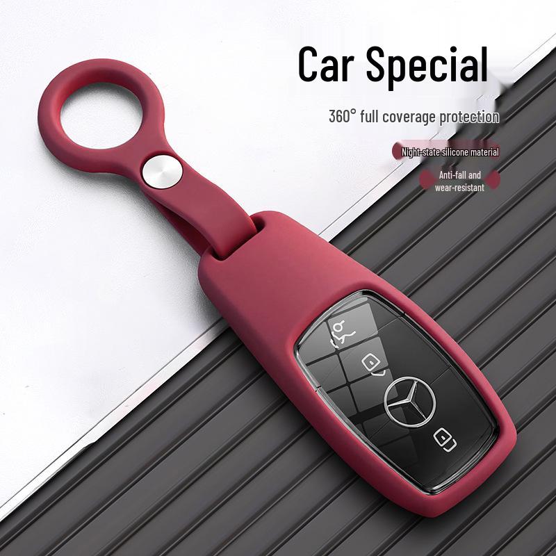 Mercedes-Benz Silicone Key Cover for E-Class E300L, C260L, GLC300, C-Class, and S-Class models.