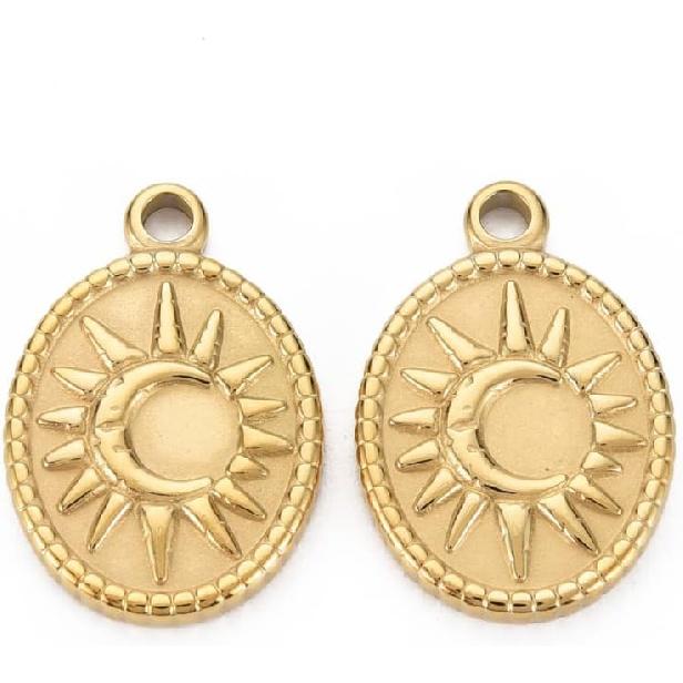 Airssory 12 Pcs 3-Colors Stainless Steel Flash Lightning Bolt Charms Celestial Weather Collection Thunder Mini Dangle Pendants Assortment for Jewelry