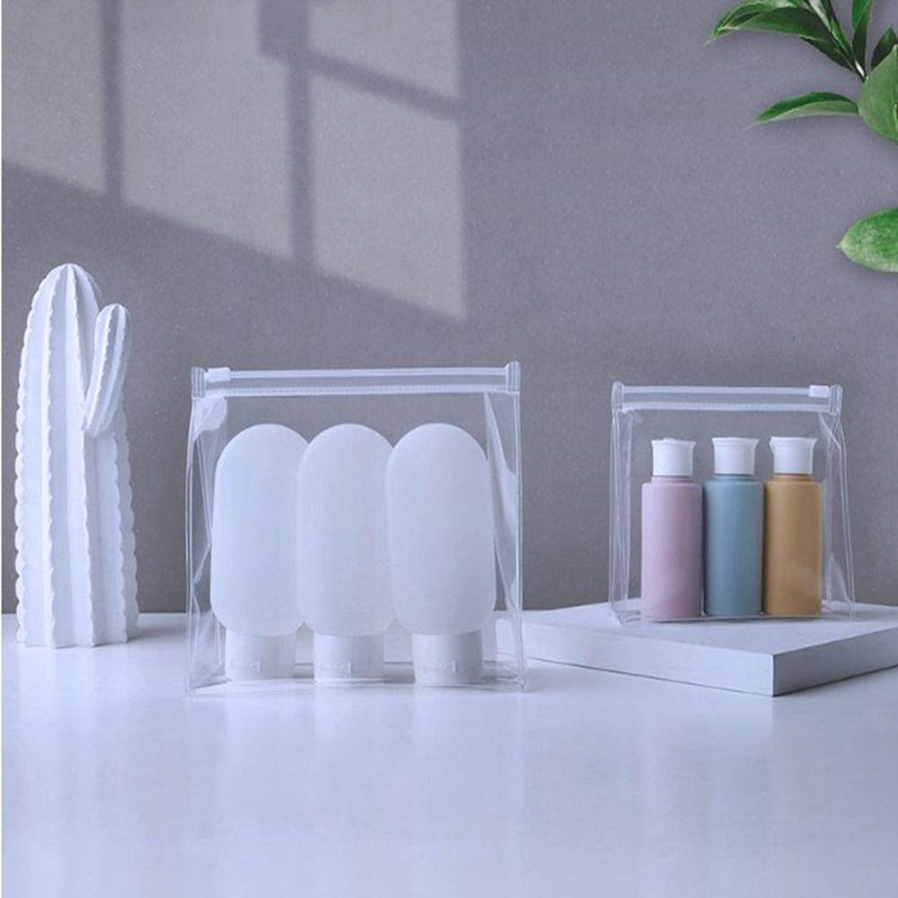 Zipper/Self Sealing Travel Organizer Transparent Printing Beautician Cosmetic Bag