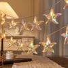 Harbor Series LED Solar Seashell & Starfish Christmas String Lights - Festive Room Decor
