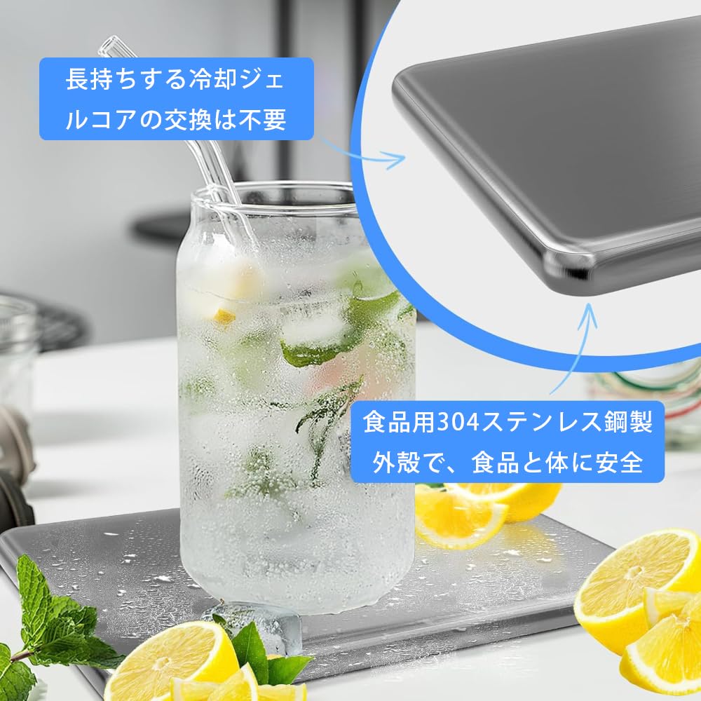 Ghiaccioli Monster in acciaio inossidabile perfetti per portapranzo e set da 2, a lunga durata, potenti, refrigeranti, a lunga durata, riutilizzabili, sottili,