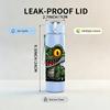 1PC Aggressive Green Crocodile Pattern 750ml Color Plastic Sports Water Bottle Leakproof Flip Straw Lid Suitable for Sports Office Home Use