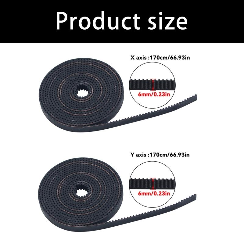 Industrial Timing Belt Kit Better Wear Resistance Low Noise Belt For U1 3D Printer X Y Shaft 6mm Width Office Equipment