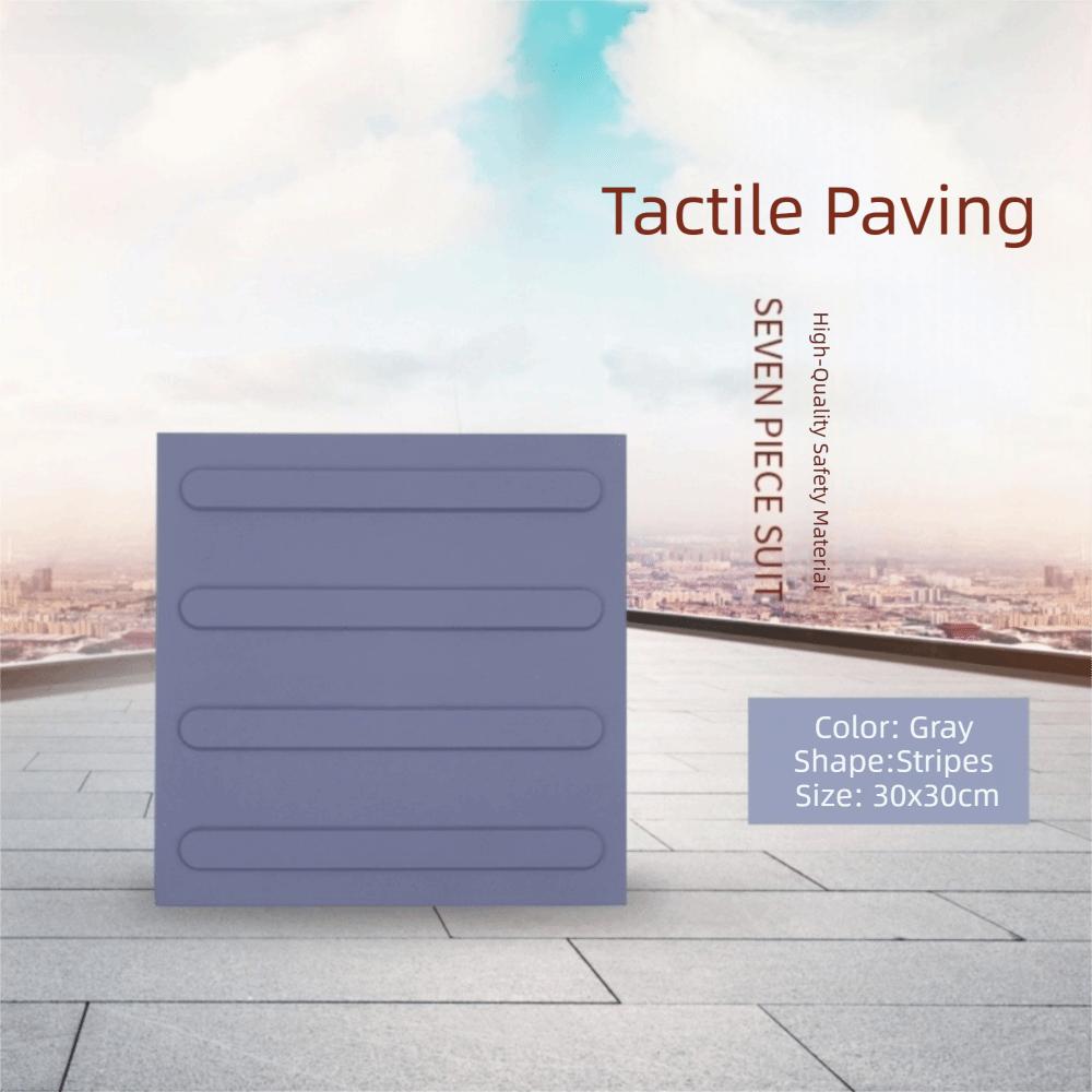 PVC Blind Road Brick Durable Tactile Paving Safety Navigation Tiles Guide Bricks For Roadway Pathway Street Sidewalk
