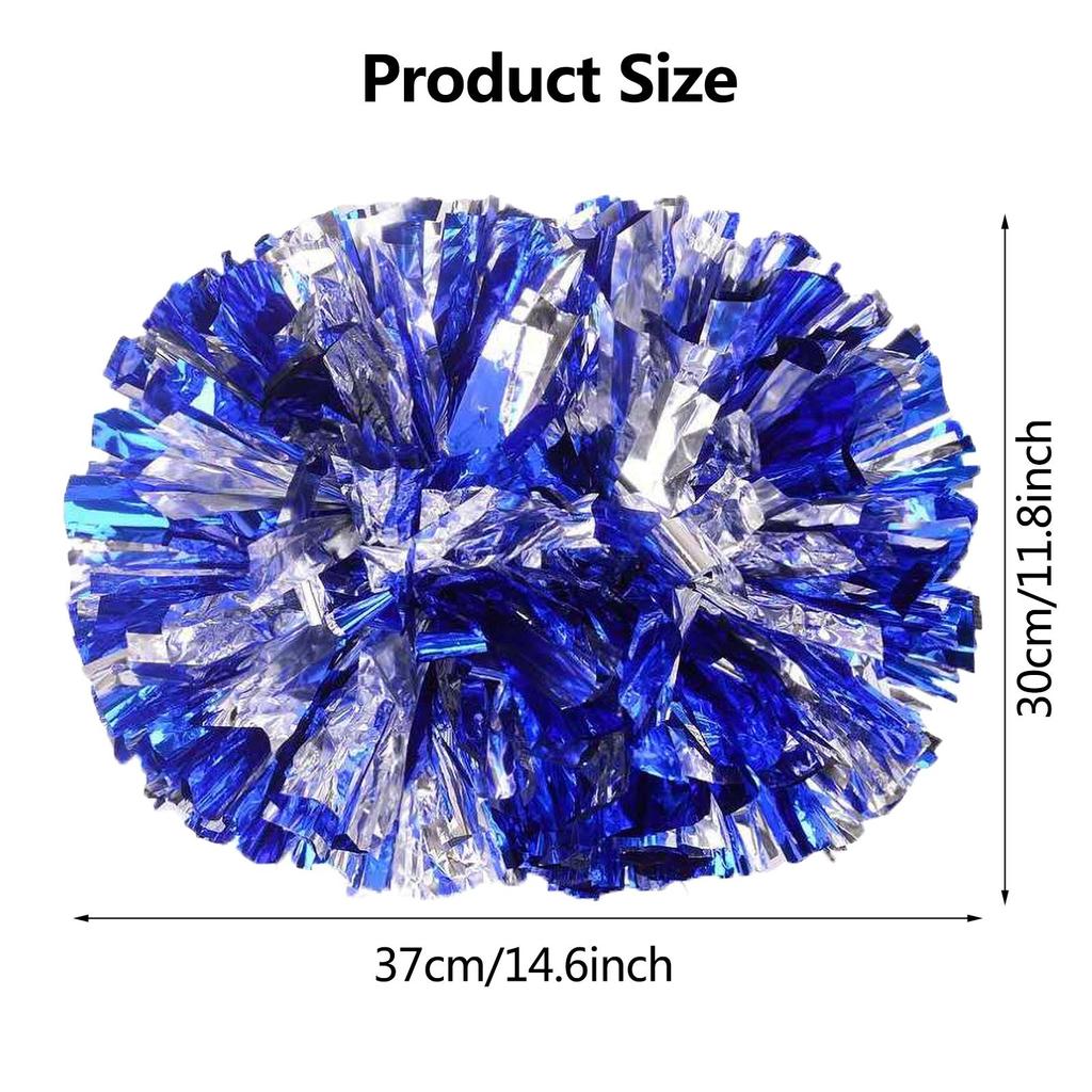 Buy Cheer Pom Poms Metallic With Plastic Handle Cheerleader Cheering Squad Pompoms at affordable