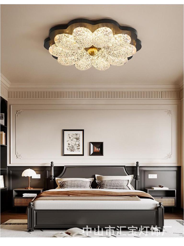 Used Walnut Full Spectrum Ceiling Light for Master Bedroom - Modern Minimalist American Retro Design