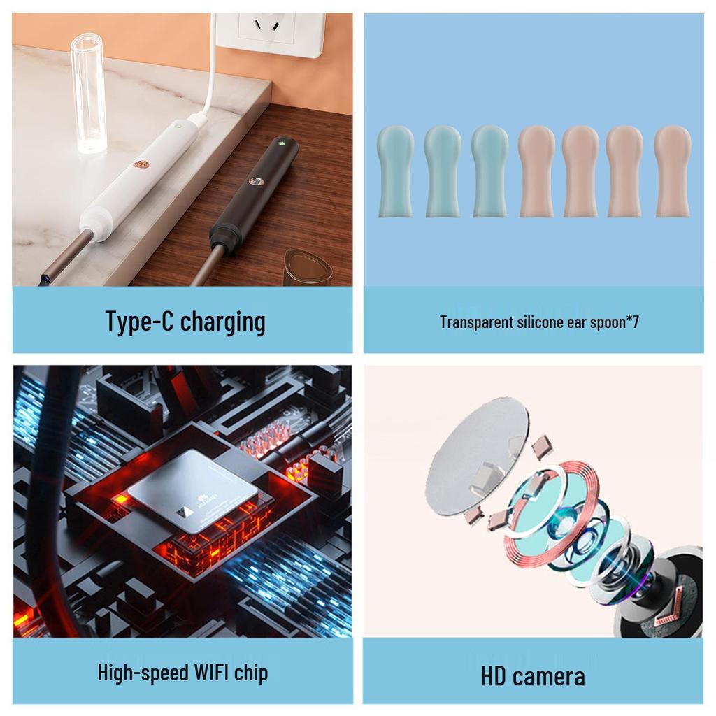 High-Definition Visual Ear Pick with Light - Ultra-Clear Endoscope Ear Cleaning Tool.