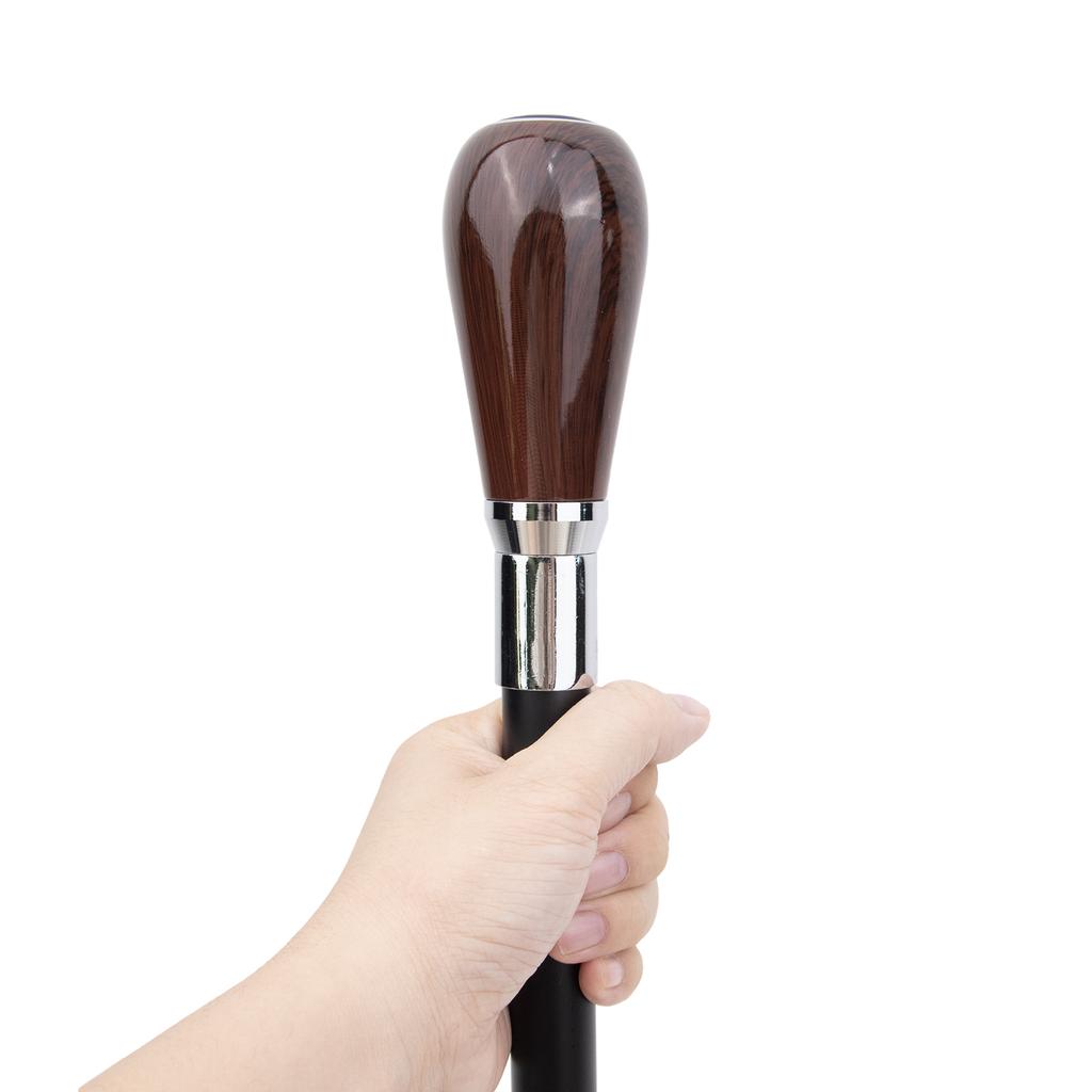 Brauner Holz-Schalthebel, luxuriöser, modischer Gehstock, dekorativer Stock, Gentleman, eleganter Cosplay-Gehstock, Knauf, Crosier, 92 cm