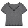 WTEMPO Chic T Shirt Frauen Korea Stil Crop Top Taste Tees Slim Fit Dame Kurzarm T-Shirt Straße Tragen Harajuku Hemd