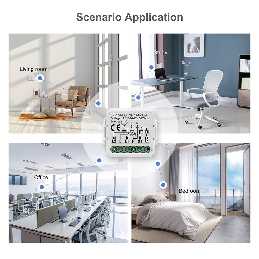 N-ZCSM01 Zigbee Curtain Controller Switch Module Smart APP Control Mini Actuator