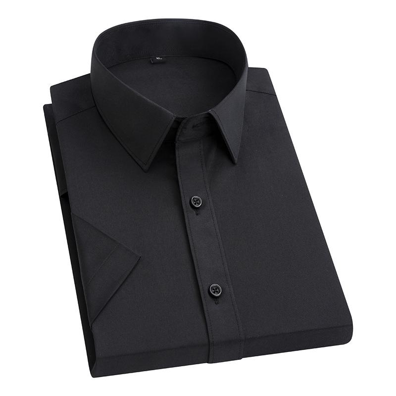2025 Men's Business Short Sleeve White Shirt - Summer Plus Size Workwear