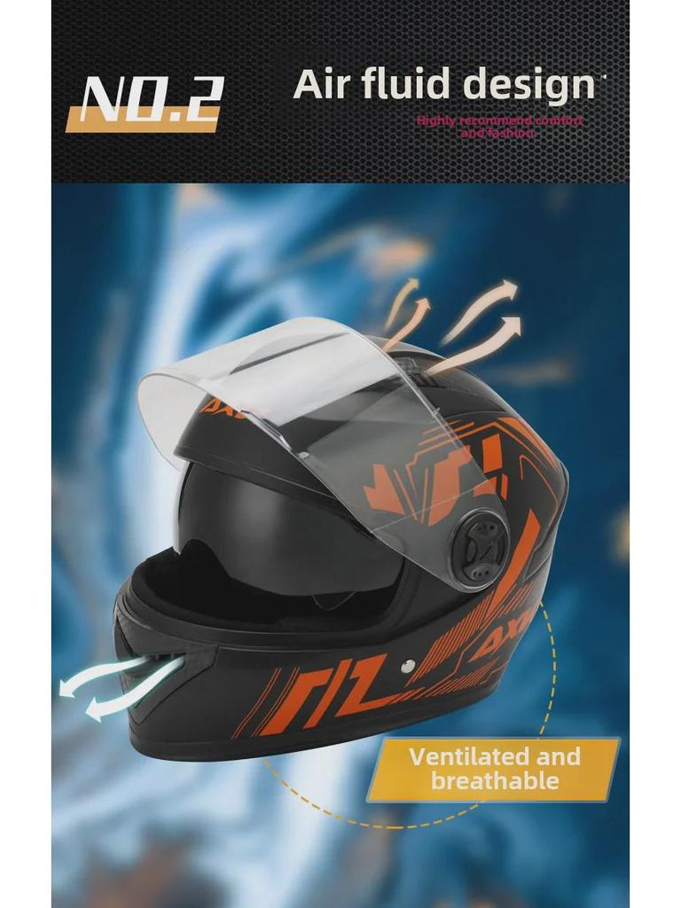 A1 3C Certified Electric Motorcycle Helmet - Four Seasons, Winter Warm, Unisex Full Helmet