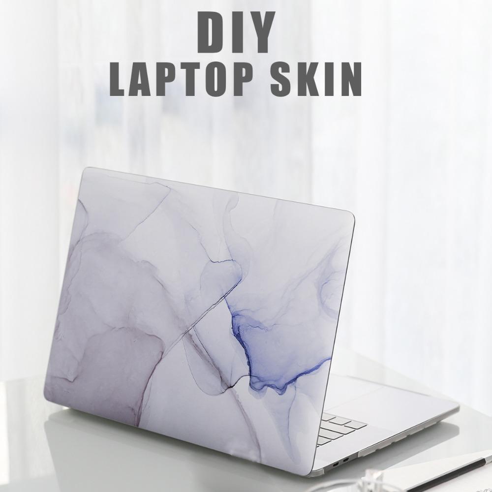 DIY A+C Side 15inch Laptop Stickers Skins Marbling Texture Waterproof Notebook Computer Cover Skin Scratch-proof PVC