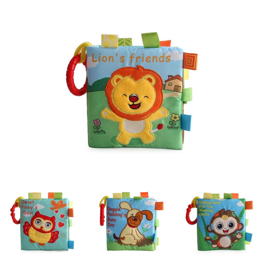 Development Sensory Toy Babies Forest Animal Theme Cloth Books Early Education