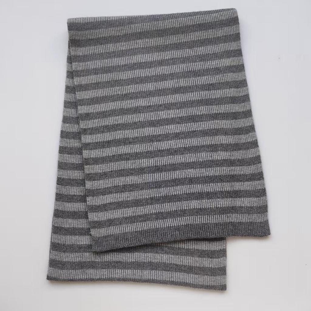 Retro Gestreifter Dickstrick Unisex Snood - Warm & Vielseitig für Herbst/Winter