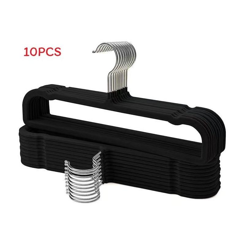 Modern Velvet Pants Hangers Set With Space Saving Design For Closet Organization