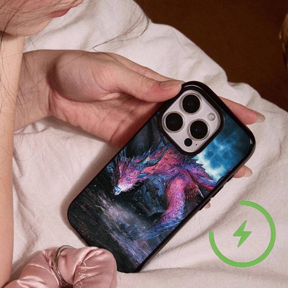 

Game M-Monster H-Hunter Phone Case Magnetic Wireless Charging For IPhone 16 15 14 13 12 11 Pro Max Plus 17 Air Cover iPhone 12 pro