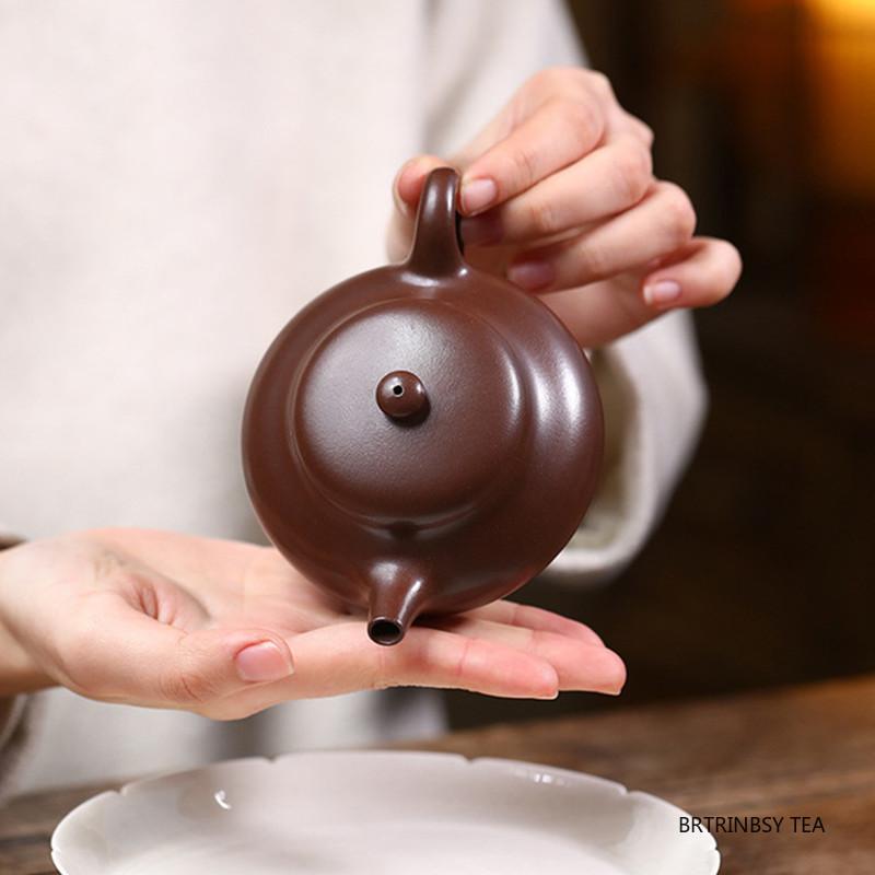 130ml Yixing Handmade Purple Clay Teapot Tradition Chinese Zisha Tea Pot Beauty Tea Infuser Kettle Household Tea Set Teaware