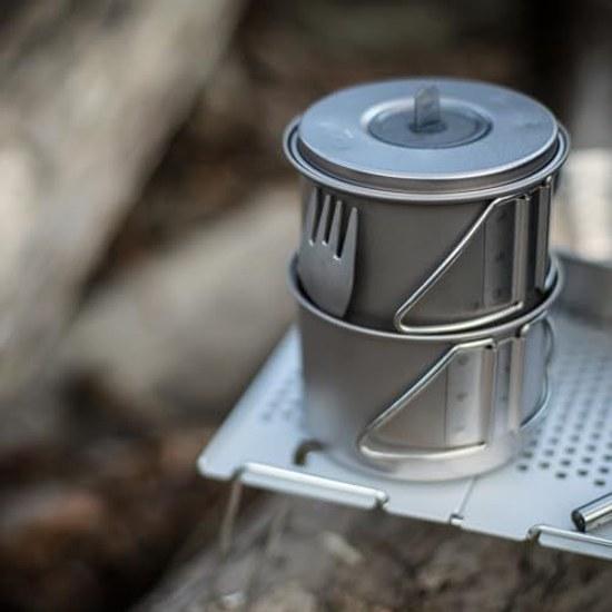 Snow Peak Cooker Solo Set Extreme Titanium SCS-004TR Camp Outdoor