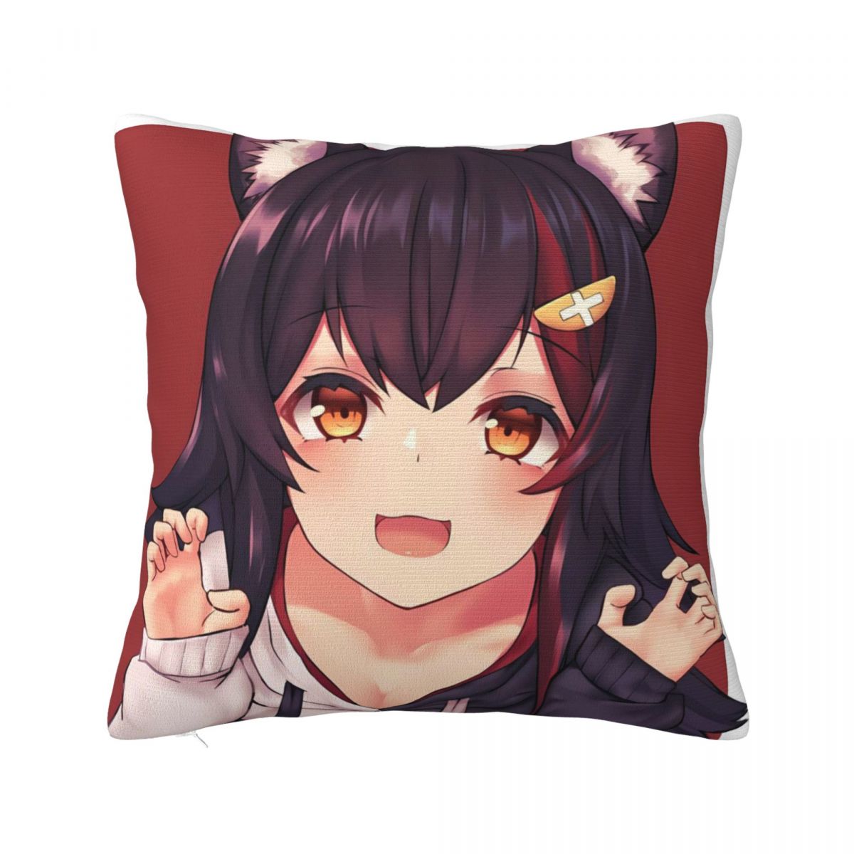 

Ookami Mio Pillow Case Vintage Pillow Cover Square Graphic Cushion Cover Pillowcases For Sofa Home Decorative 12x12Inch