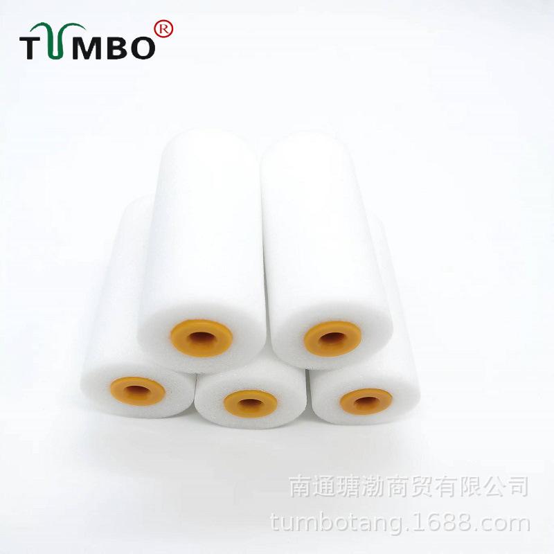 Oil-Based 3-Inch Polyester Sponge Roller Brush - 50 Density 5 Oil-Based Flat Heads + 1 PP Hook Handle